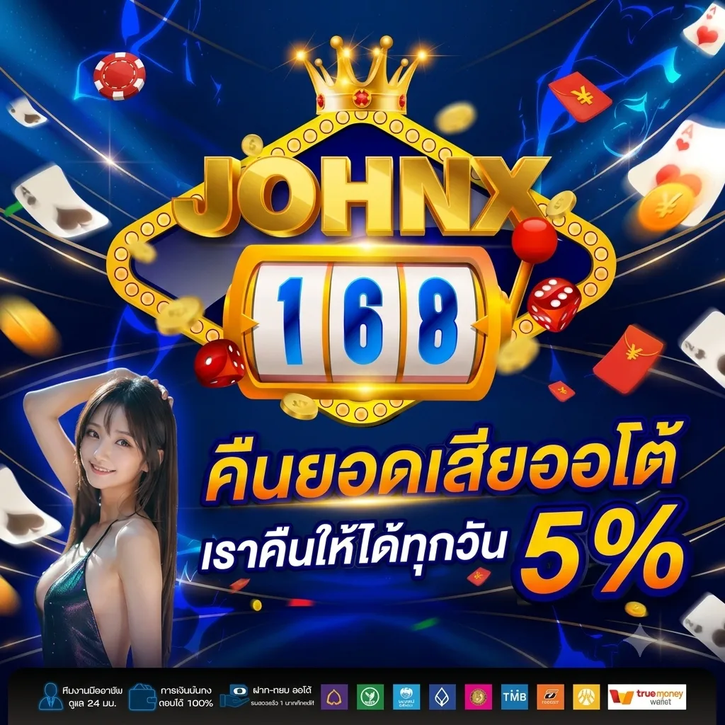 JOHNX168 คาสิโนเว็บตรงระบบใหม่ เล่นง่ายได้เงินจริง ถอนเร็วทันใจ